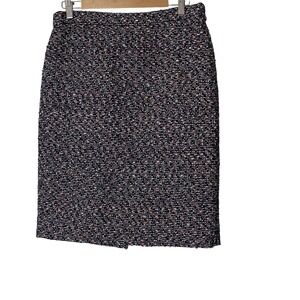 J. Crew No. 2‎ Pencil Skirt Tweed Pink Blue Knee Length Business Casual Size 8